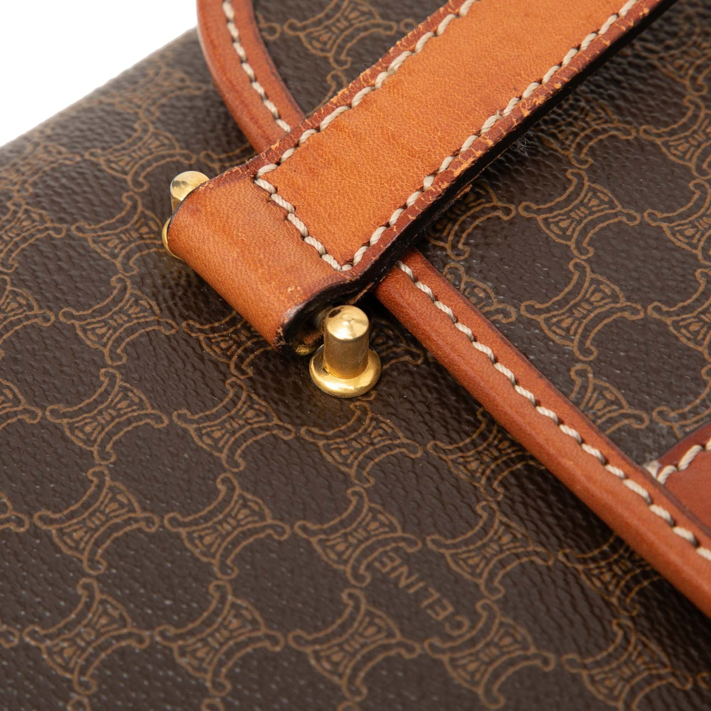 Celine Macadam Coated Canvas Handbag