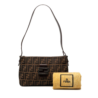 Fendi Zucca Canvas Shoulder Bag