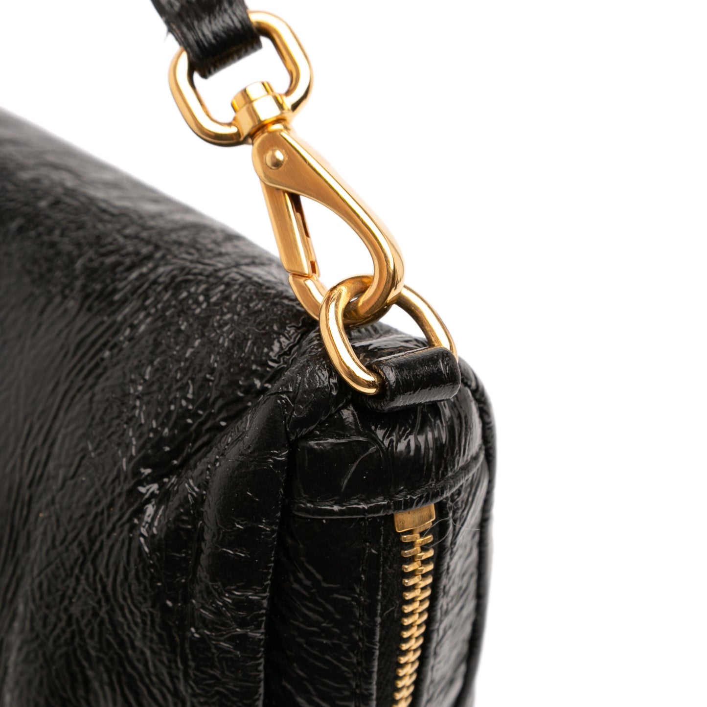Miu Miu Patent Zip Handbag