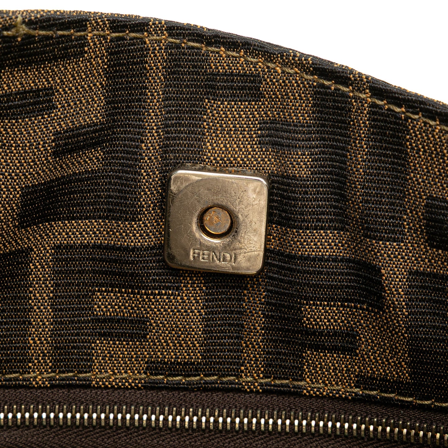 Fendi Zucca Canvas Shoulder Bag