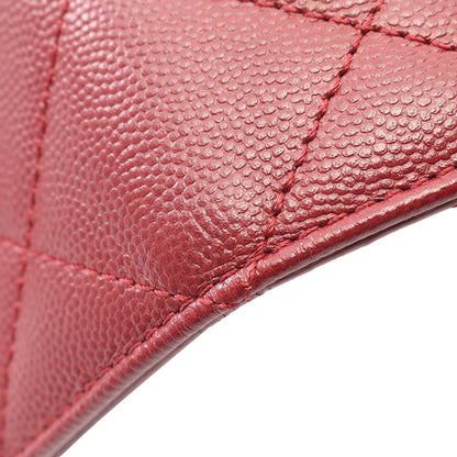 Chanel CC Quilted Caviar Round Moon Messenger Flap
