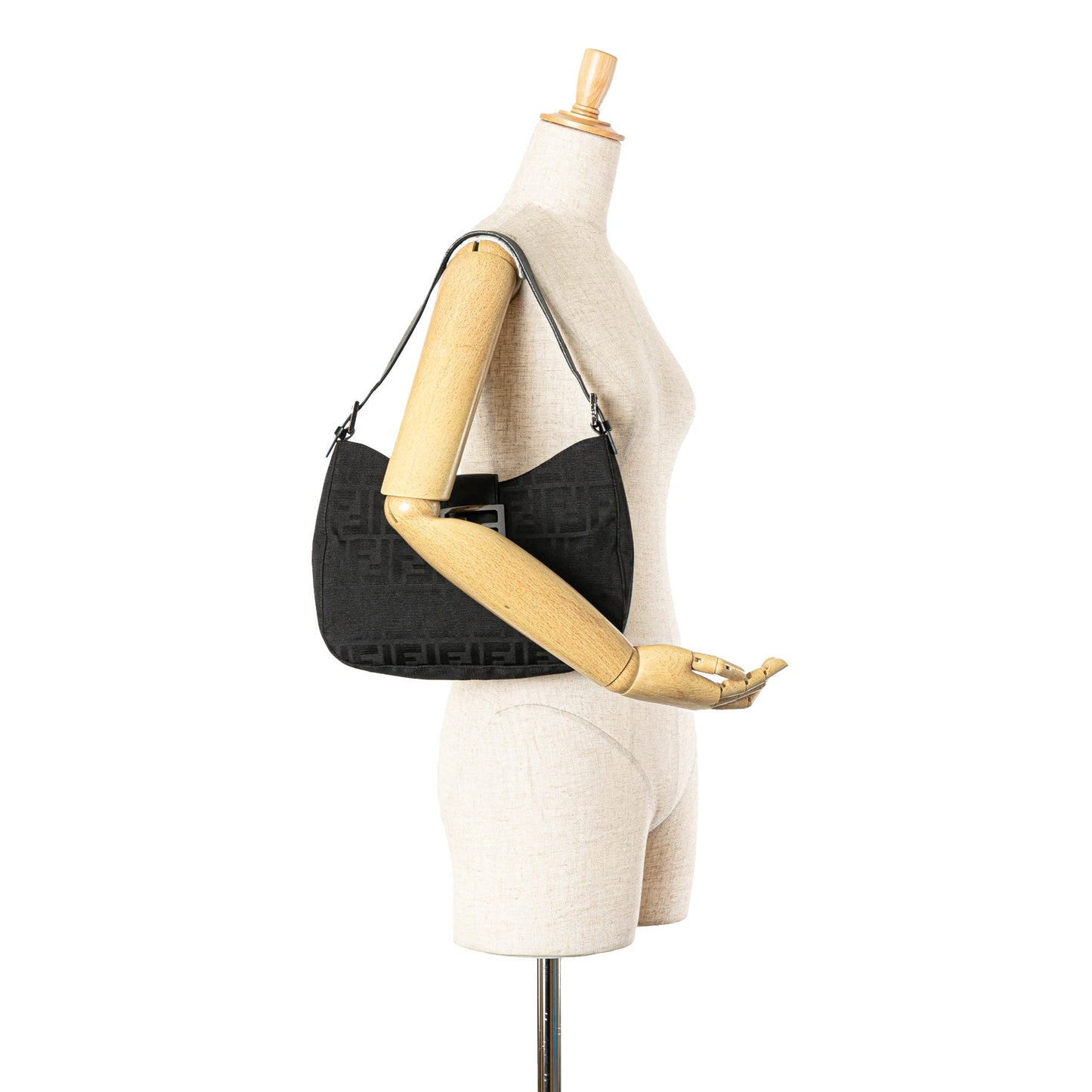 Fendi Zucca Canvas Shoulder Bag