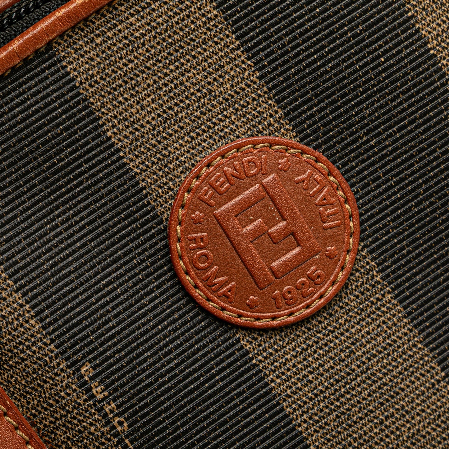 Fendi Pequin Coated Canvas Dome Satchel