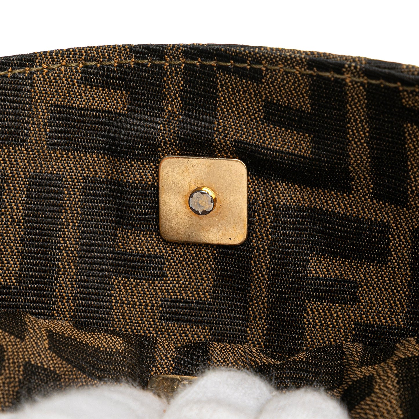 Fendi Zucca Canvas Shoulder Bag