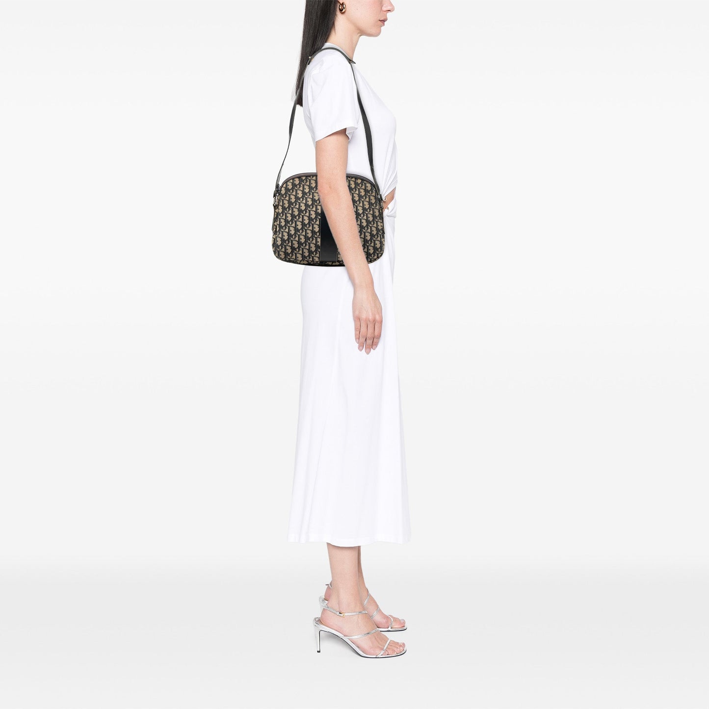 Dior Oblique Trotter Canvas Shoulder Bag