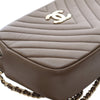 Chanel Small Chevron Calfskin Camera Case With Chain
