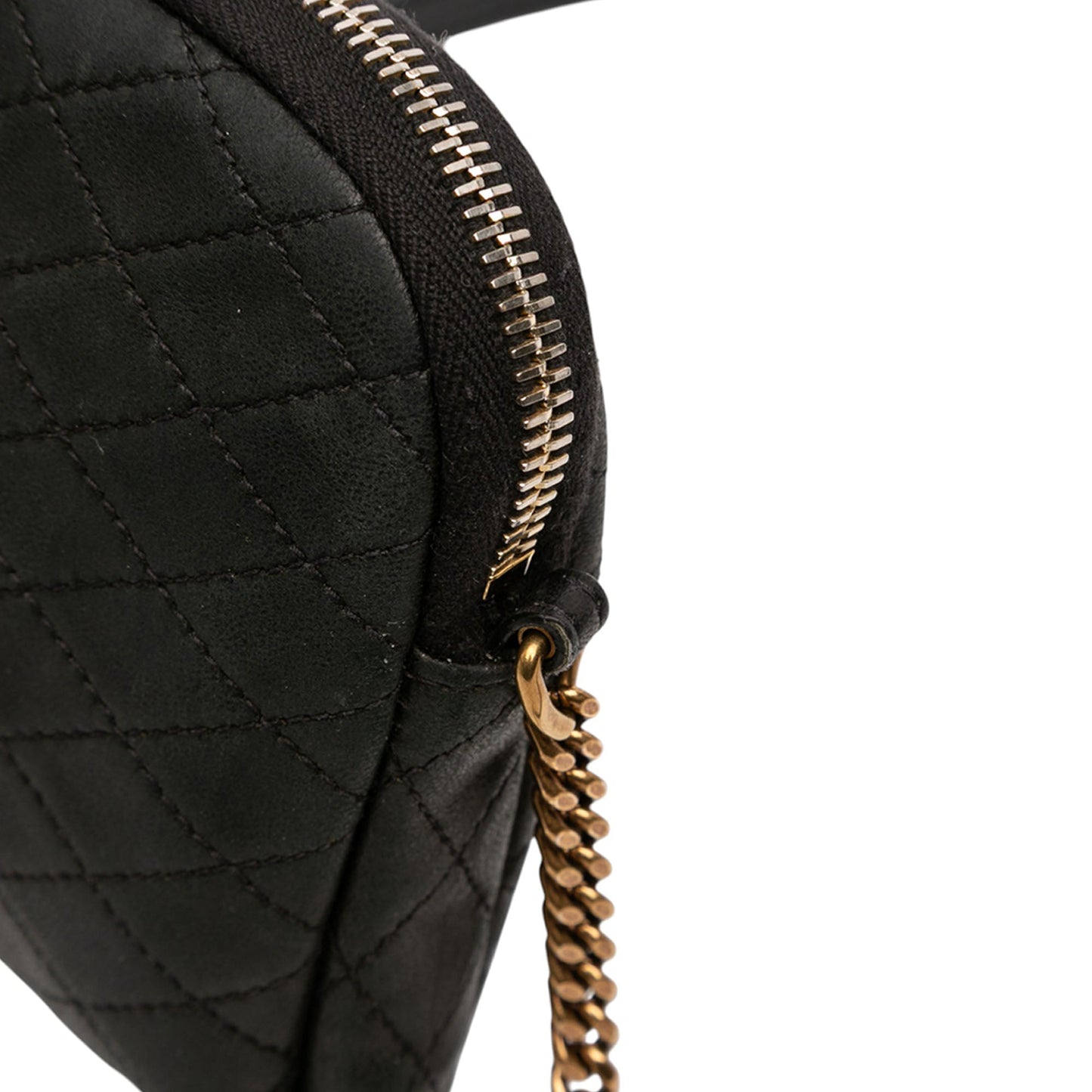 Saint Laurent Mini Quilted Lambskin Gaby Zippered Pouch
