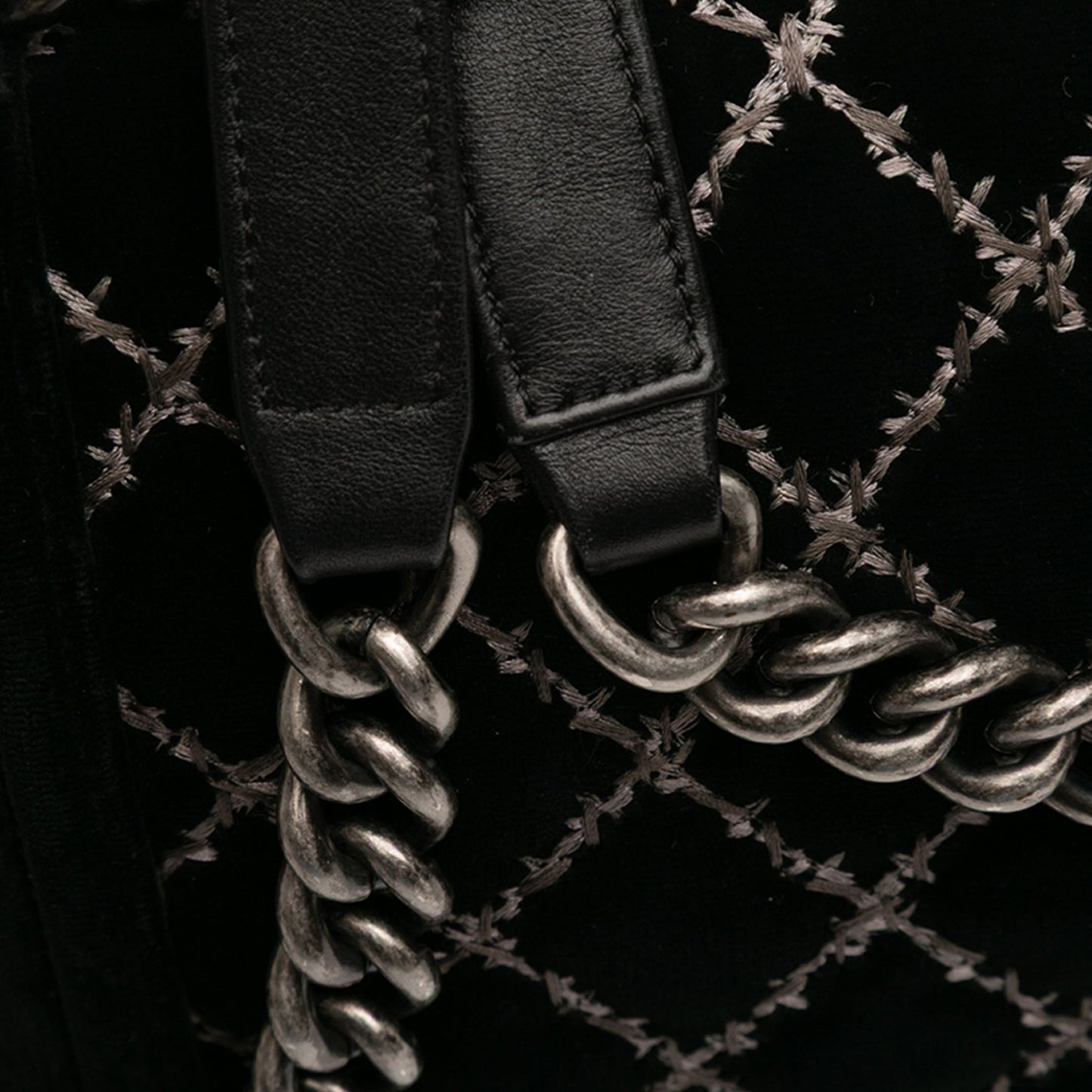 Chanel Medium Quilted Velvet Wild Stitch Boy Flap