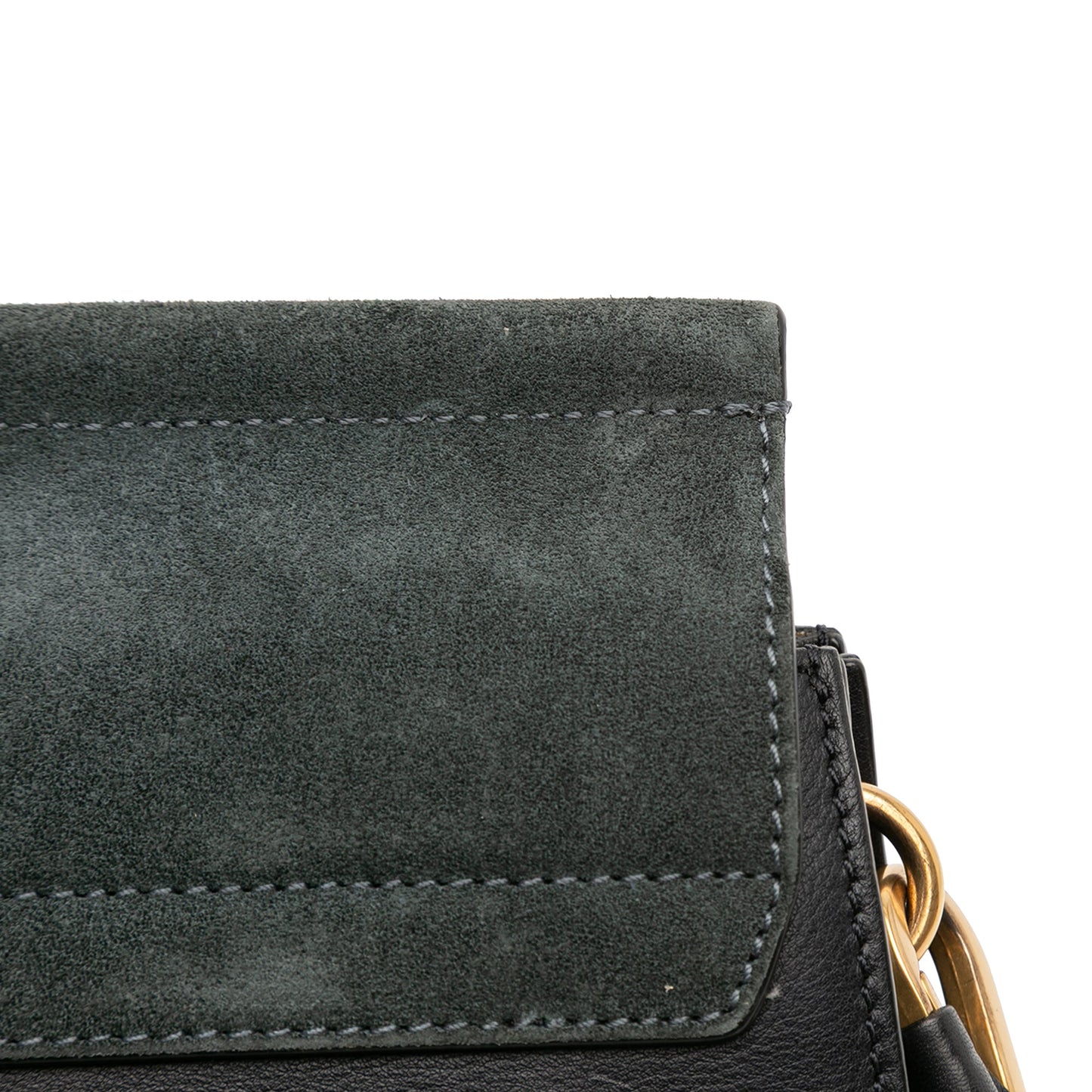 Chloé Medium Studded Suede and Calfskin Faye Crossbody