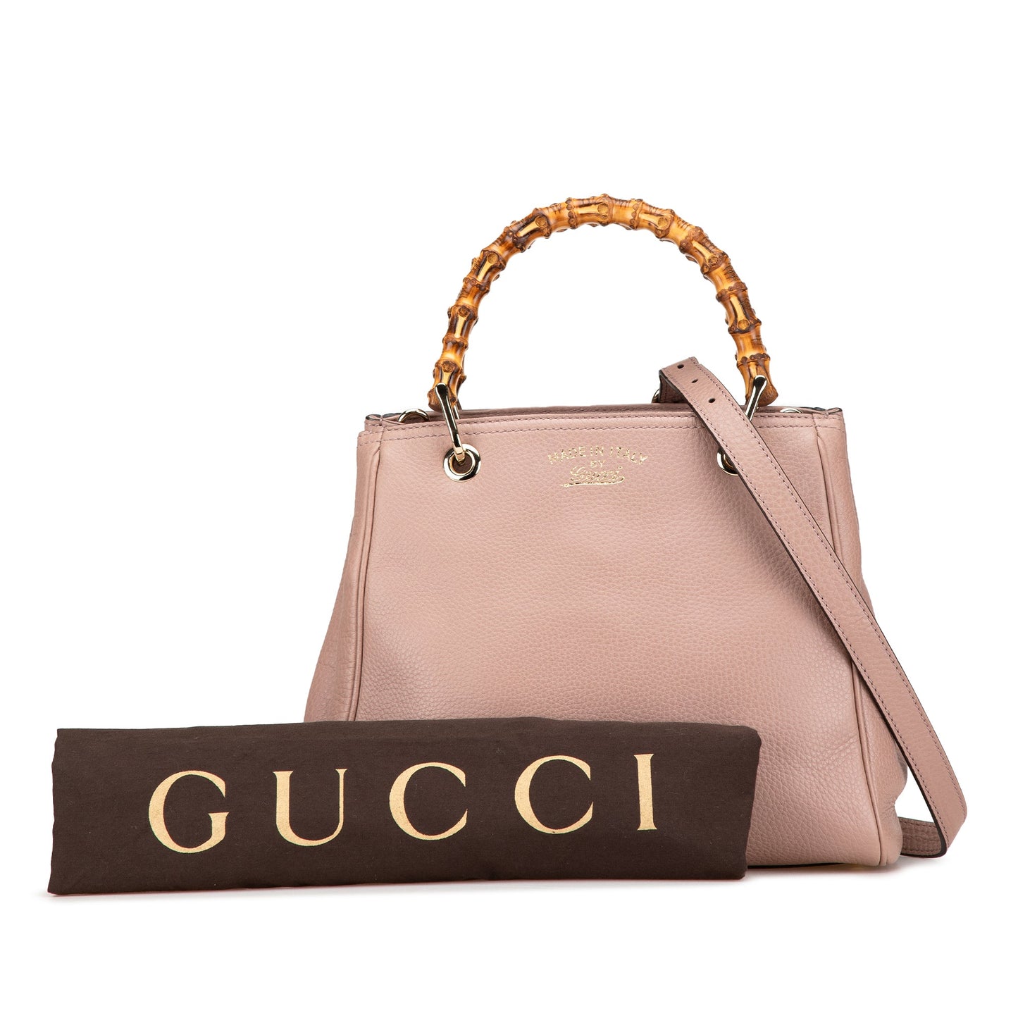 Gucci Small Calfskin Bamboo Shopper Satchel
