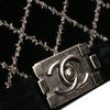 Chanel Medium Quilted Velvet Wild Stitch Boy Flap
